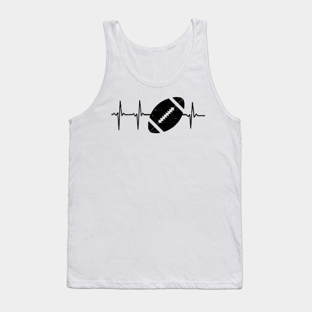 Football Player Shirt | Heartbeat 4th Of July Gift Tank Top by Gawkclothing